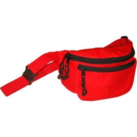 KEMP USA Kemp Fanny Pack With Screenprint Guard, Red, No Logo, 10-103-RED-NL 10-103-RED-NL